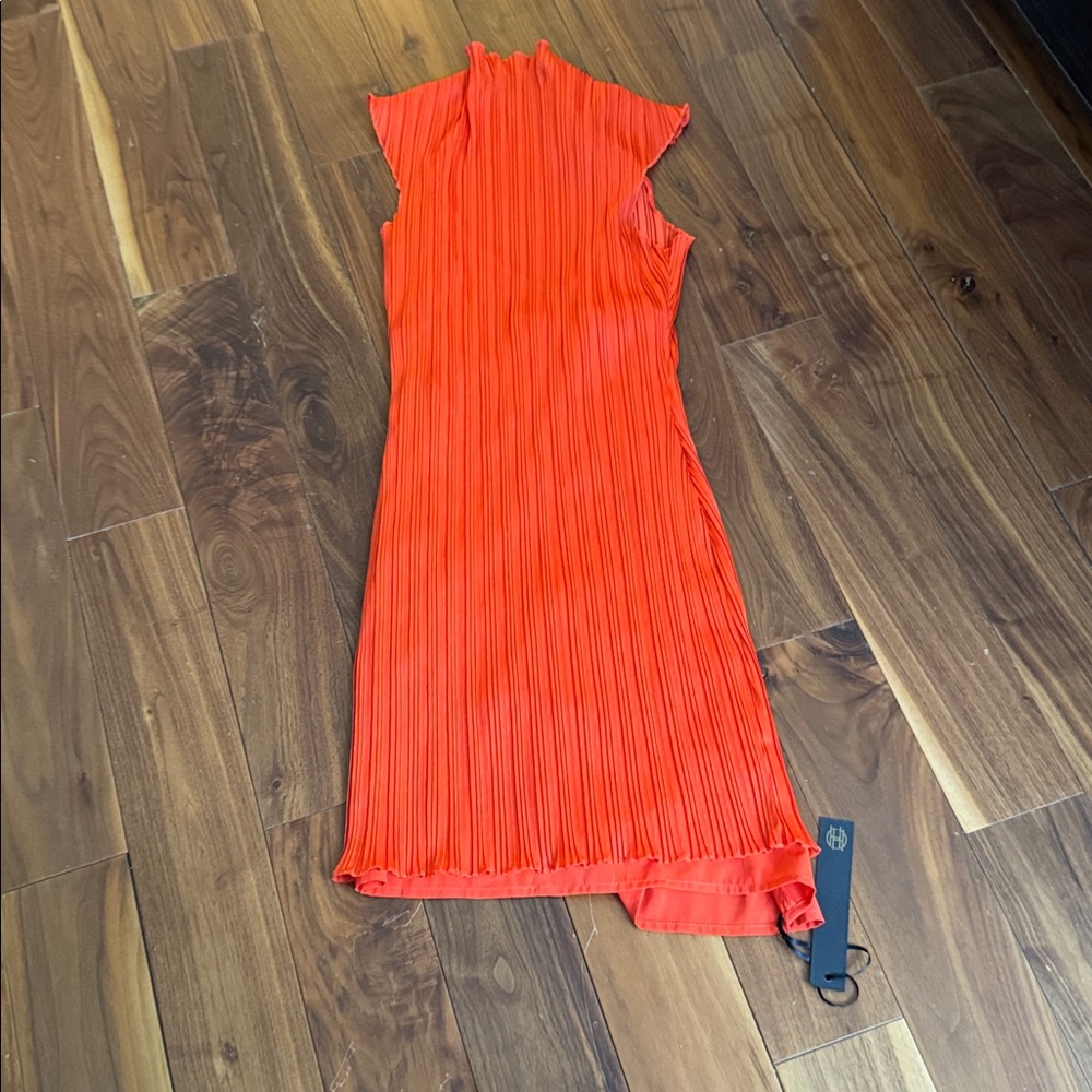 House of Harlow 1960 x Sofia Richie Kenji Mini Dress, Orange-Red - Picture 6 of 8